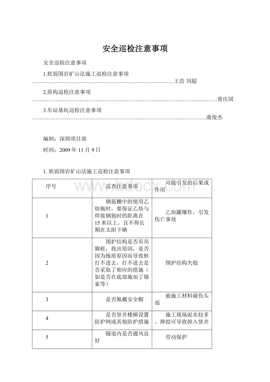 安全巡检注意事项文档格式.docx_第1页