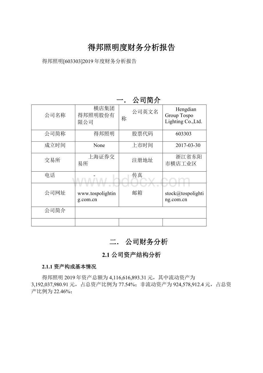 得邦照明度财务分析报告.docx_第1页