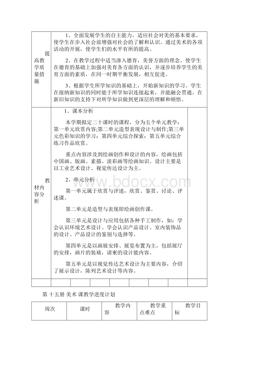 新课标人美版八年级上册美术教学计划Word文档格式.docx_第2页