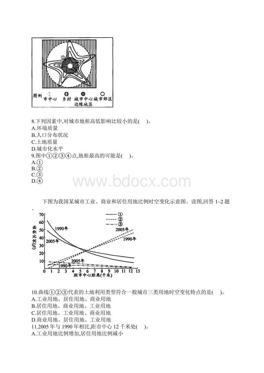 高中地理必修二城市与环境练习题.docx_第3页