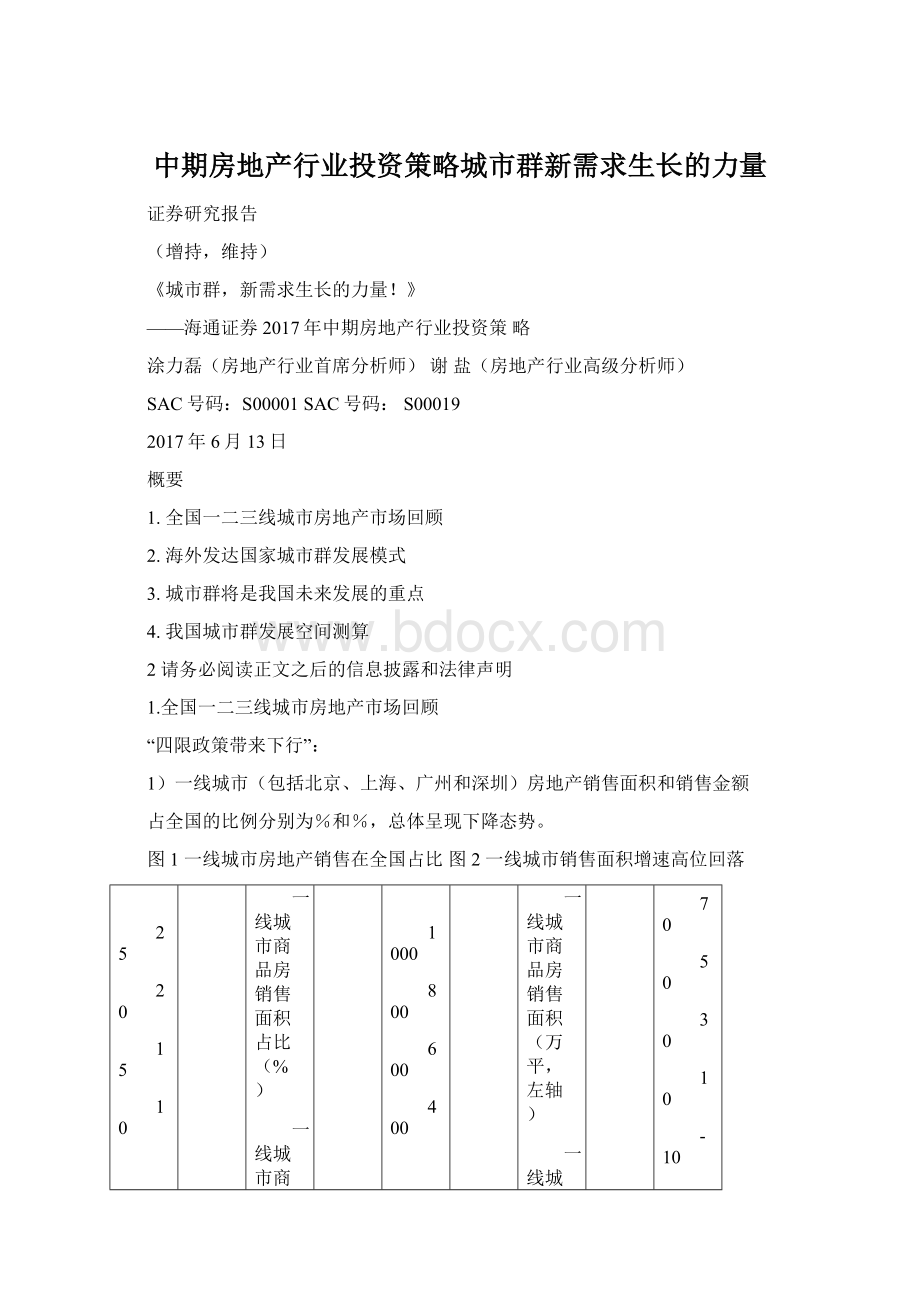 中期房地产行业投资策略城市群新需求生长的力量Word下载.docx