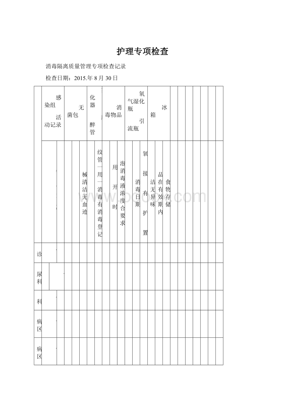 护理专项检查Word文档格式.docx_第1页