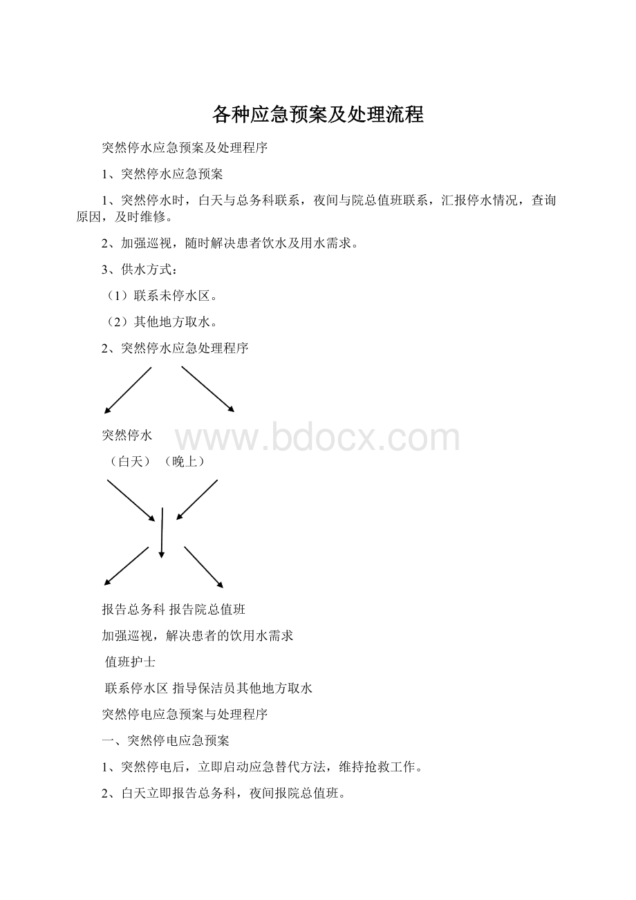 各种应急预案及处理流程.docx_第1页