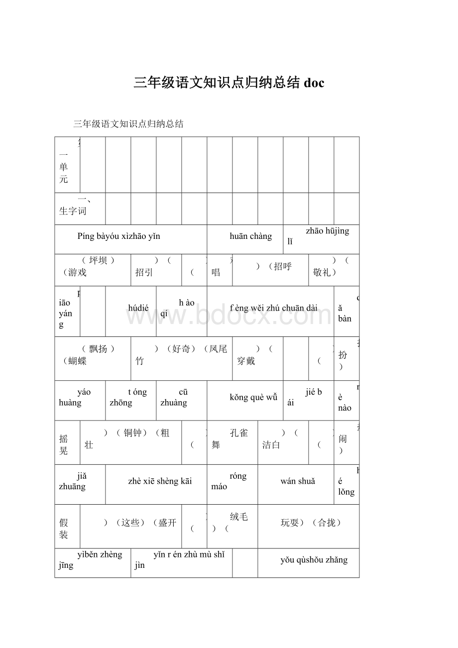 三年级语文知识点归纳总结doc.docx_第1页