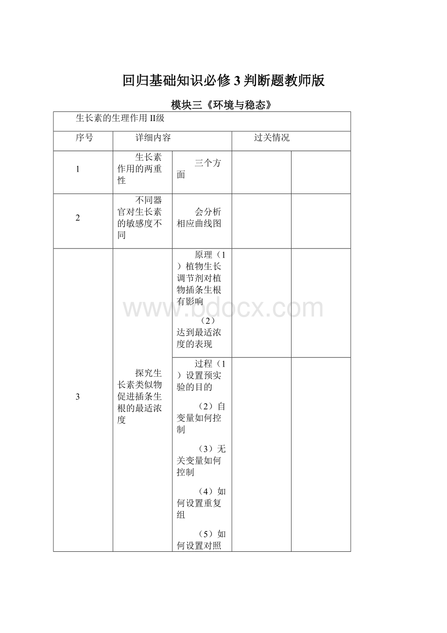 回归基础知识必修3判断题教师版Word文件下载.docx_第1页