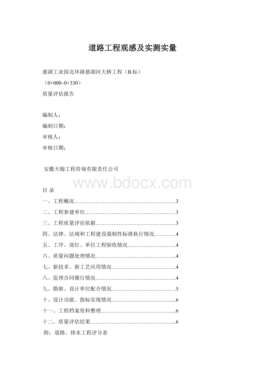 道路工程观感及实测实量.docx_第1页