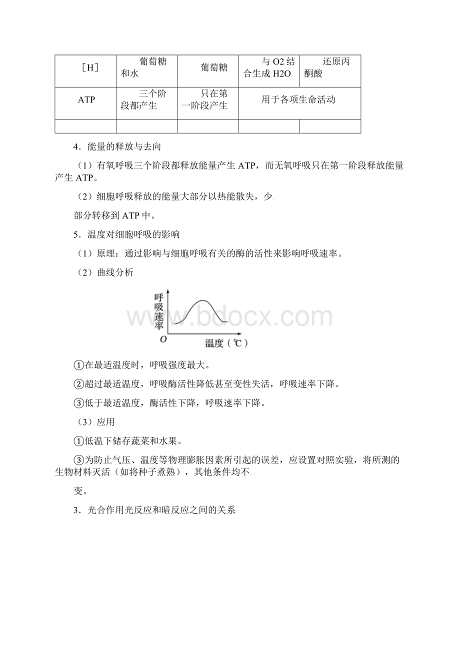 冲刺届高考生物二轮复习核心考点特色突破专题05 细胞呼吸与光合作用及答案解析文档格式.docx_第3页