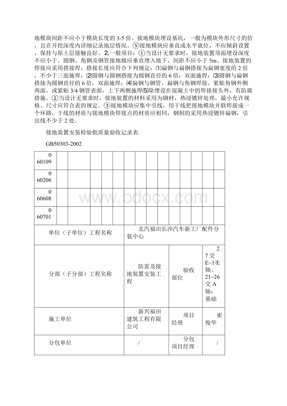 接地装置安装检验批质量验收记录表.docx_第3页