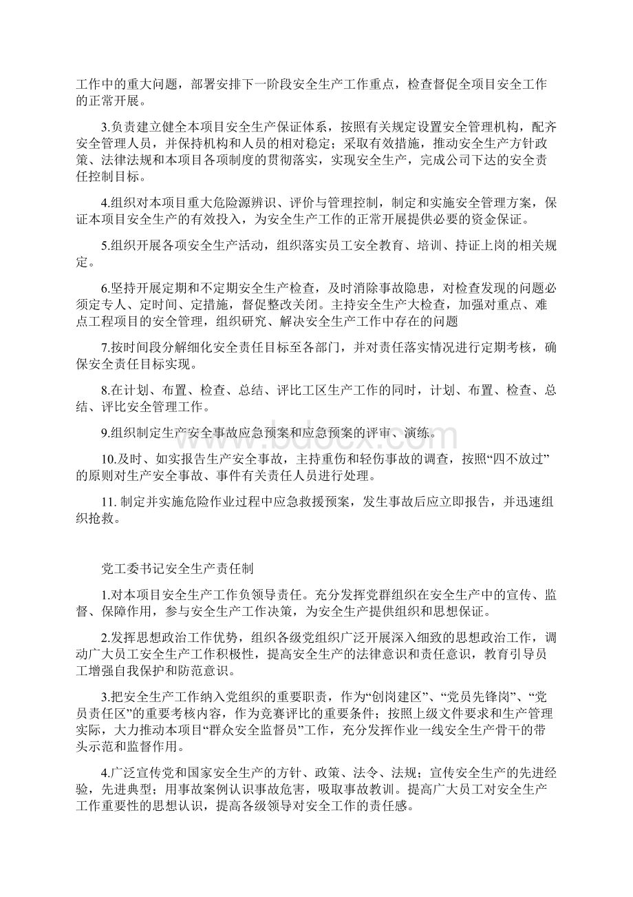 工程项目主要岗位安全生产责任制.docx_第2页