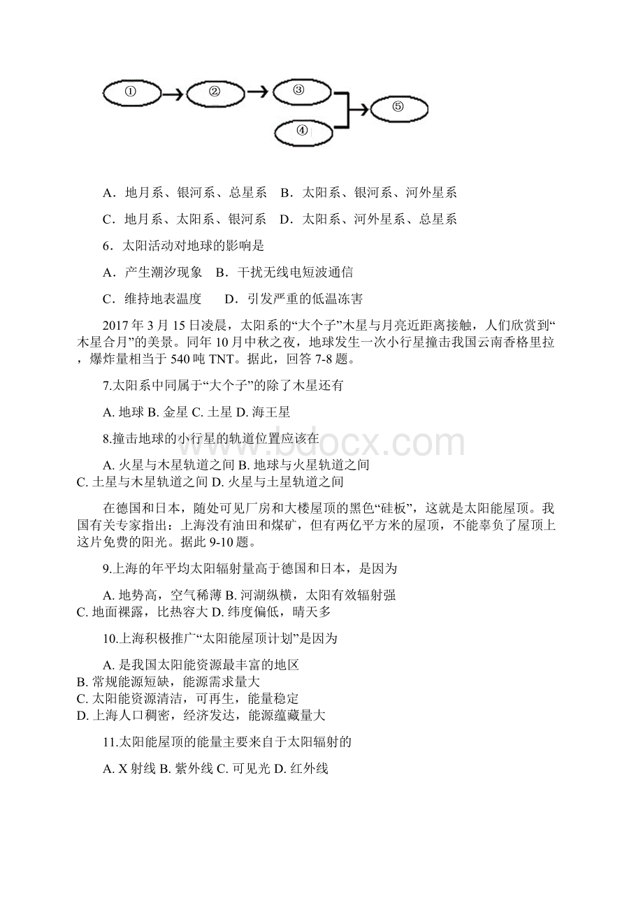 天津市静海县第一中学学年高一学生学业能力调研地理试题 Word版含答案Word文件下载.docx_第3页