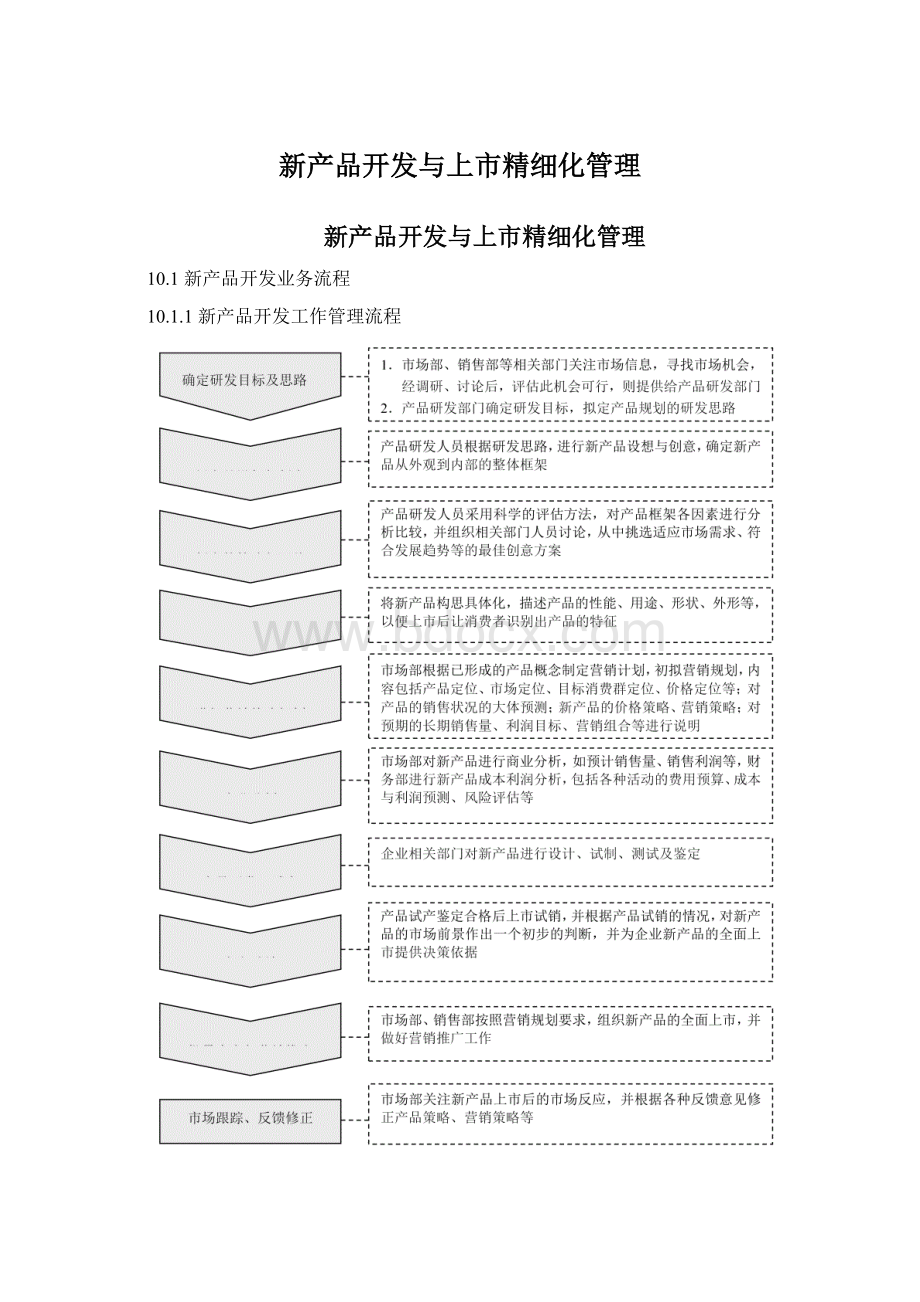 新产品开发与上市精细化管理.docx