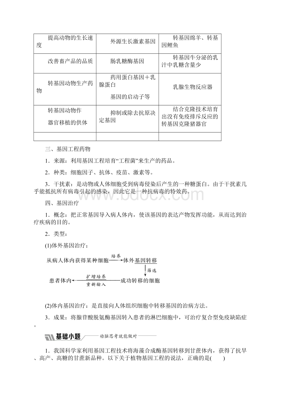 高中生物专题1基因工程13基因工程的应用 教案 新人教版选修3 42.docx_第3页