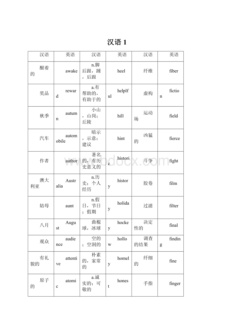 汉语1文档格式.docx