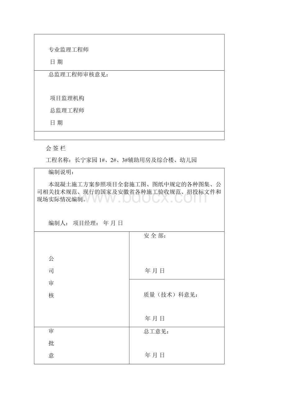 长宁辅助房 混凝土施工方案Word下载.docx_第2页