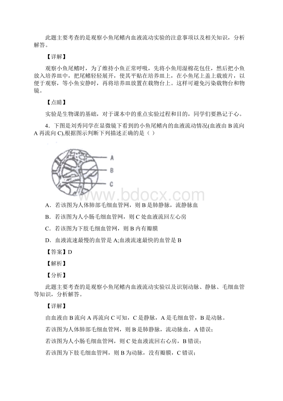 血流的管道血管习题含答案Word文档格式.docx_第3页