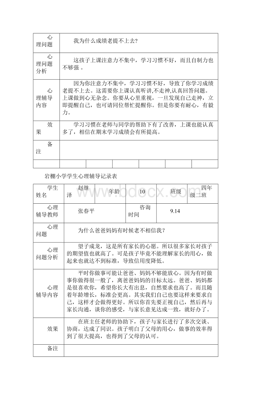 学生心理辅导记录表53072.docx_第3页