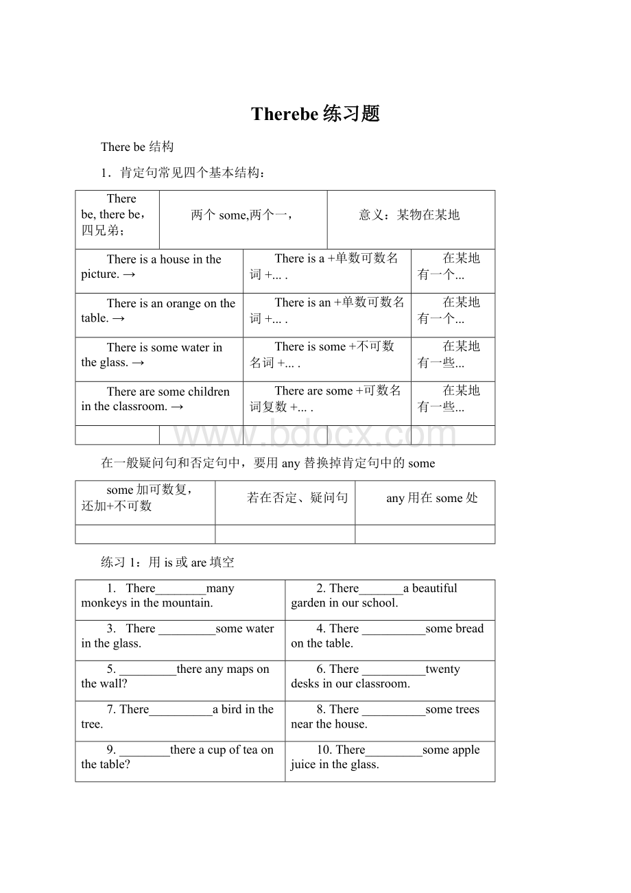 Therebe练习题Word下载.docx_第1页