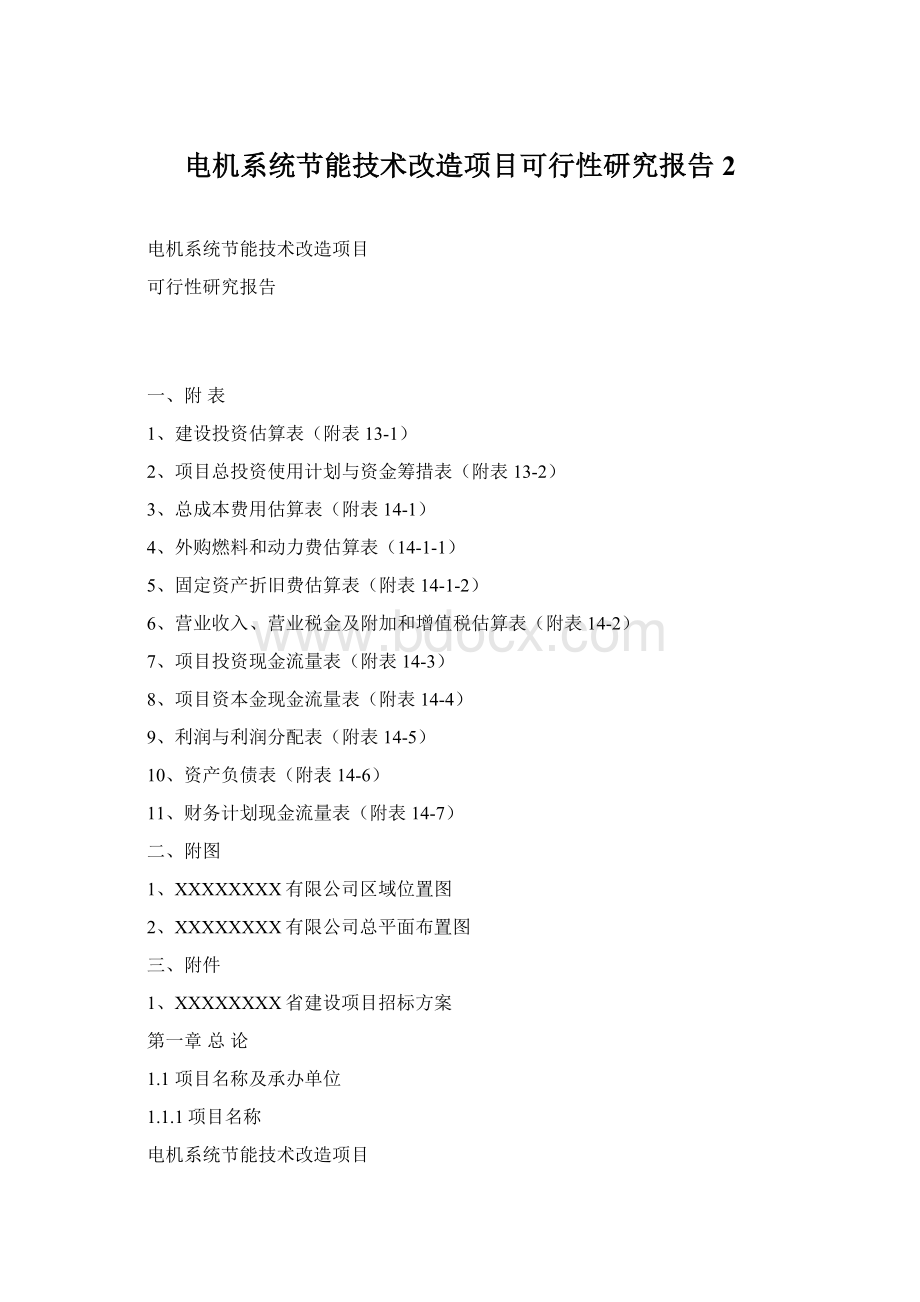 电机系统节能技术改造项目可行性研究报告 2文档格式.docx