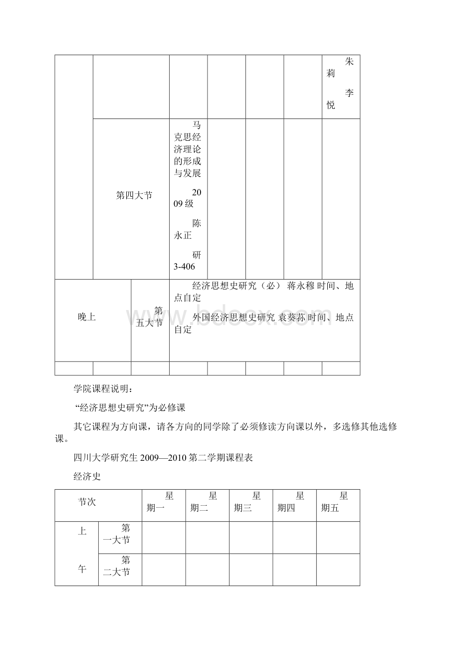 四川大学经济学院硕士研究生第二学期课程表精.docx_第3页