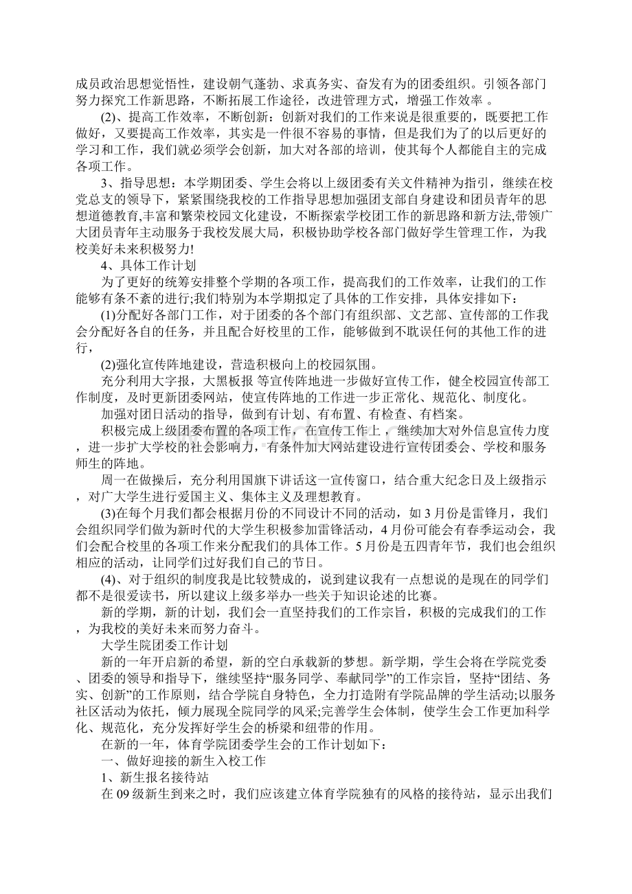 大学生院团委工作计划.docx_第3页