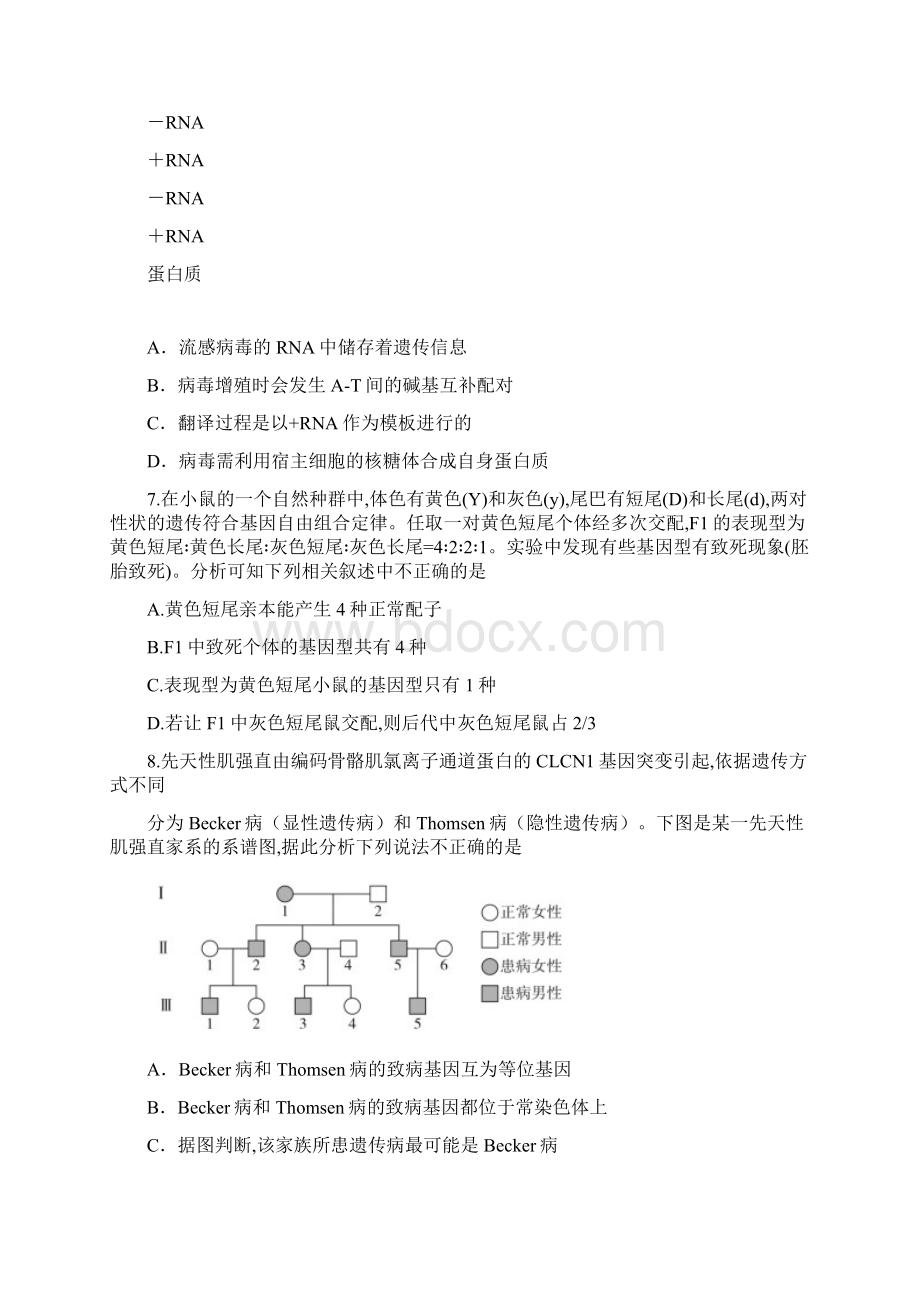 北京市东城区普通高中届高三下学期第二次综合练习二模生物试题及答案.docx_第3页