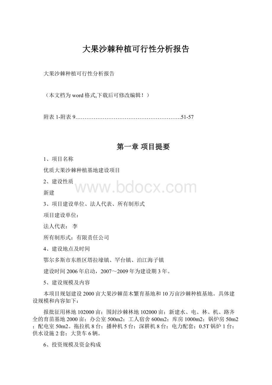 大果沙棘种植可行性分析报告Word格式文档下载.docx_第1页