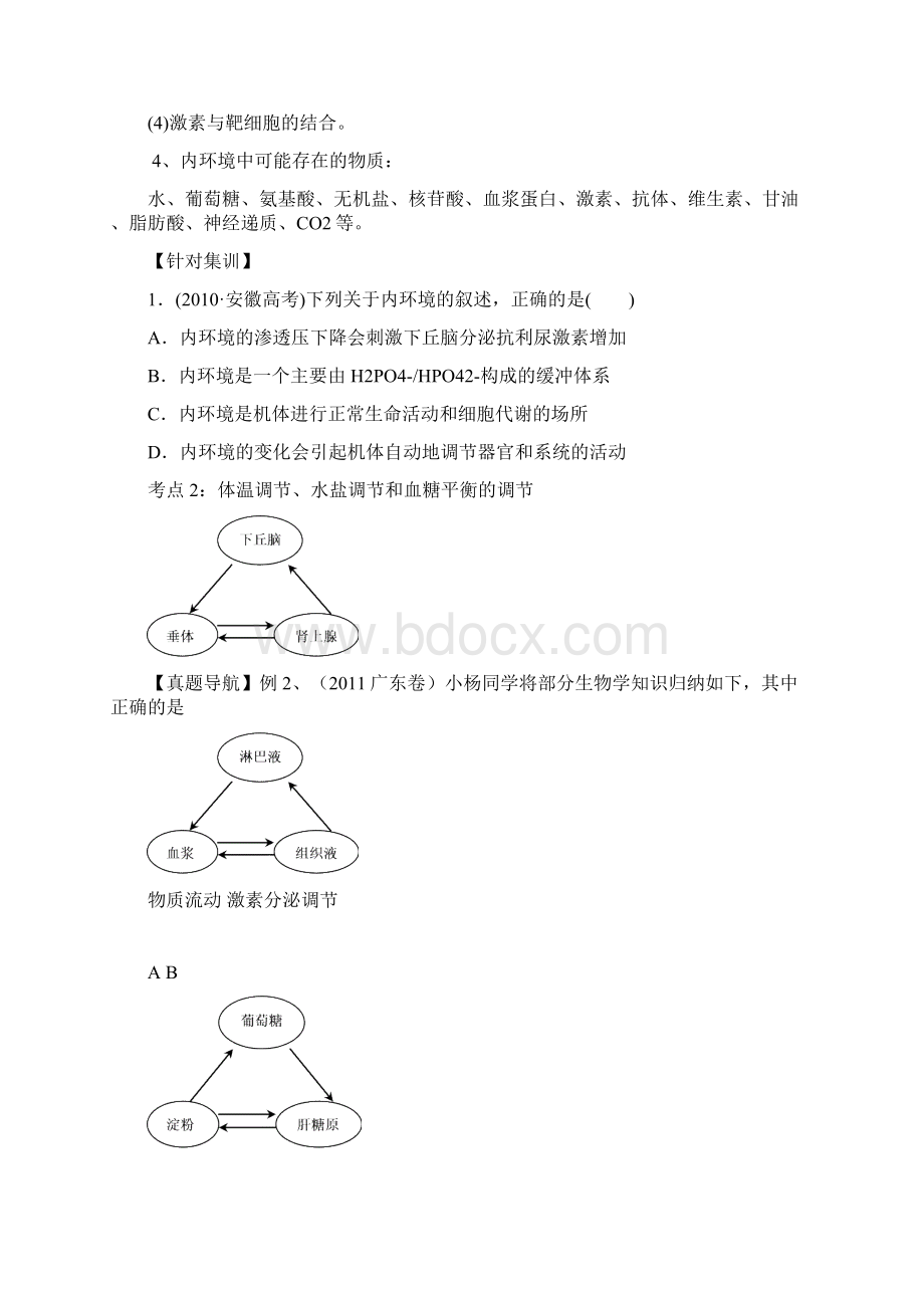 届 生物二轮复习 专题九 人体的内环境与稳态 专题突破.docx_第3页