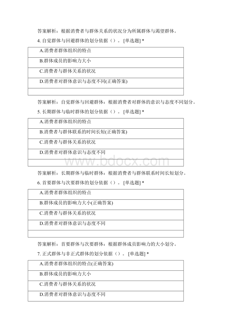 景德镇学院市场营销专业消费心理学高频错题第七章单选题.docx_第2页