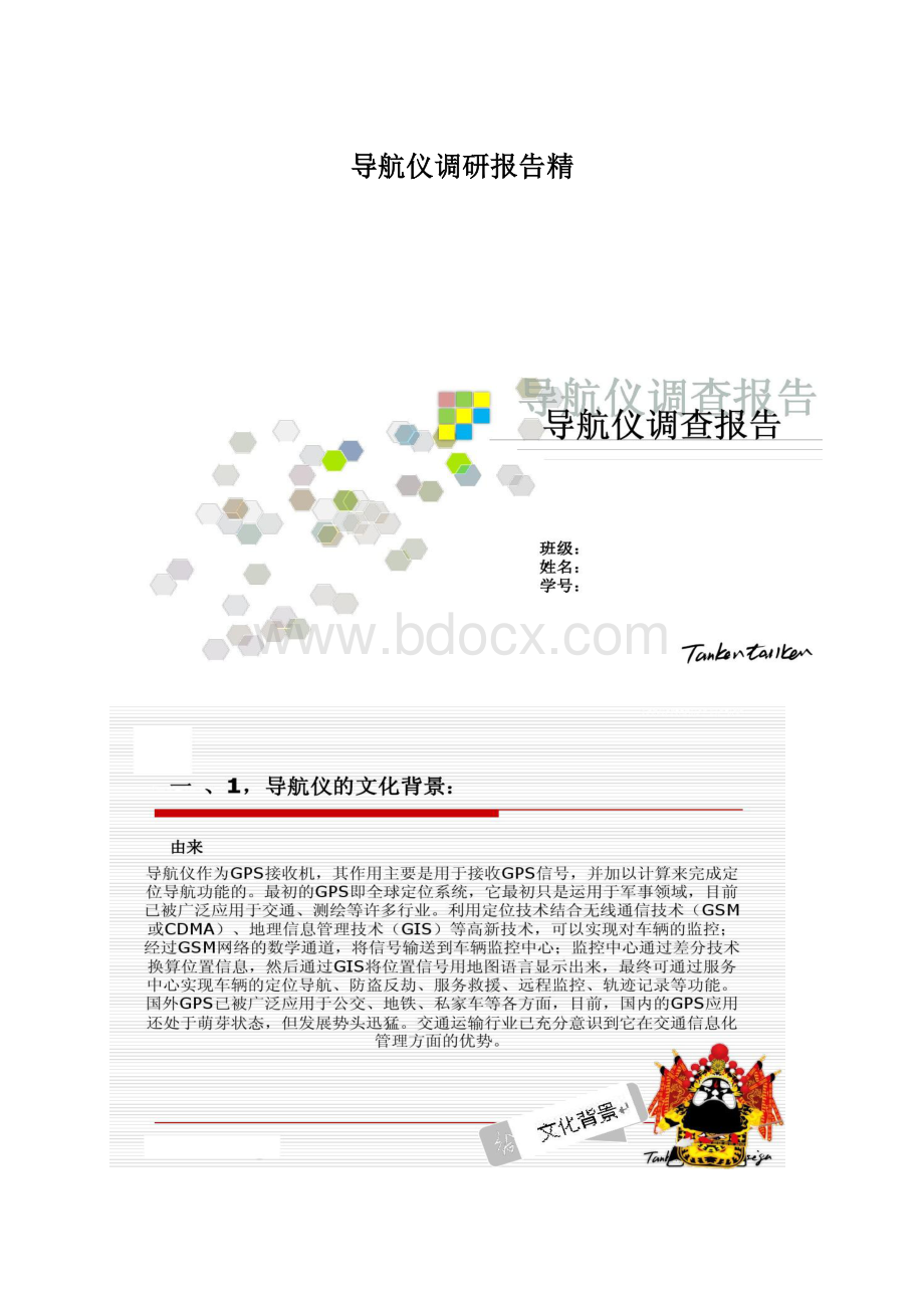 导航仪调研报告精.docx