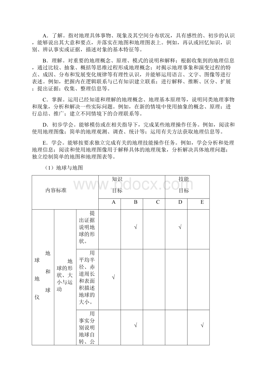 初中地理考试标准Word格式.docx_第2页