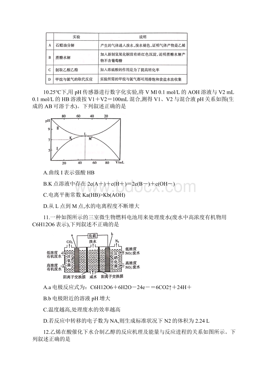 届湖南省衡阳市普通高中高三毕业班下学期第二次联考二模理综化学试题及答案Word文档下载推荐.docx_第2页