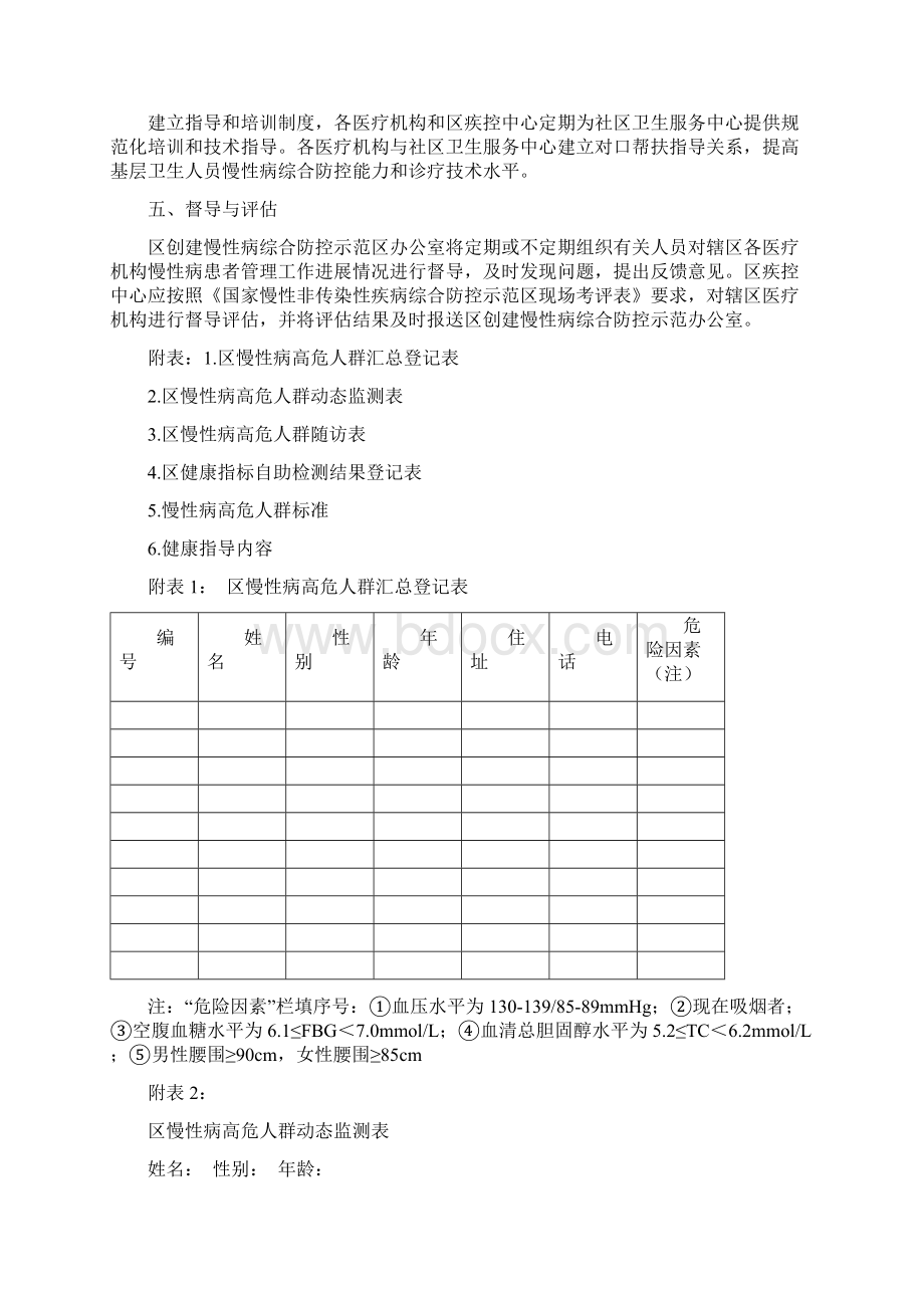 慢性病高危人群发现与干预工作方案1Word下载.docx_第3页