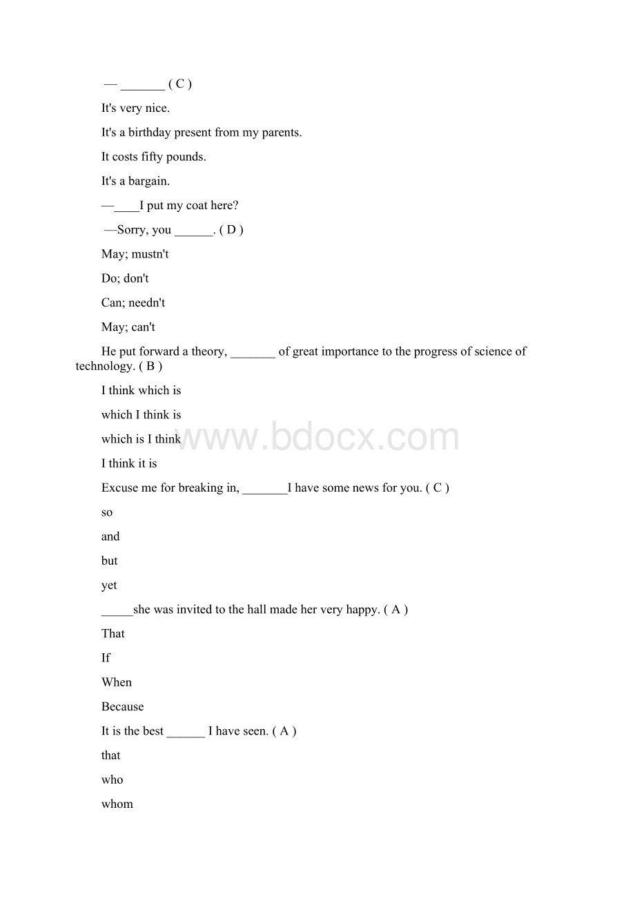 12春学期《大学英语四》课程第一次网上作业Word下载.docx_第3页