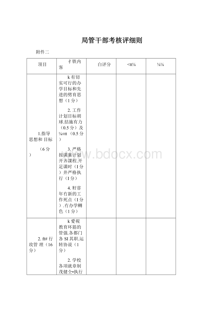 局管干部考核评细则.docx