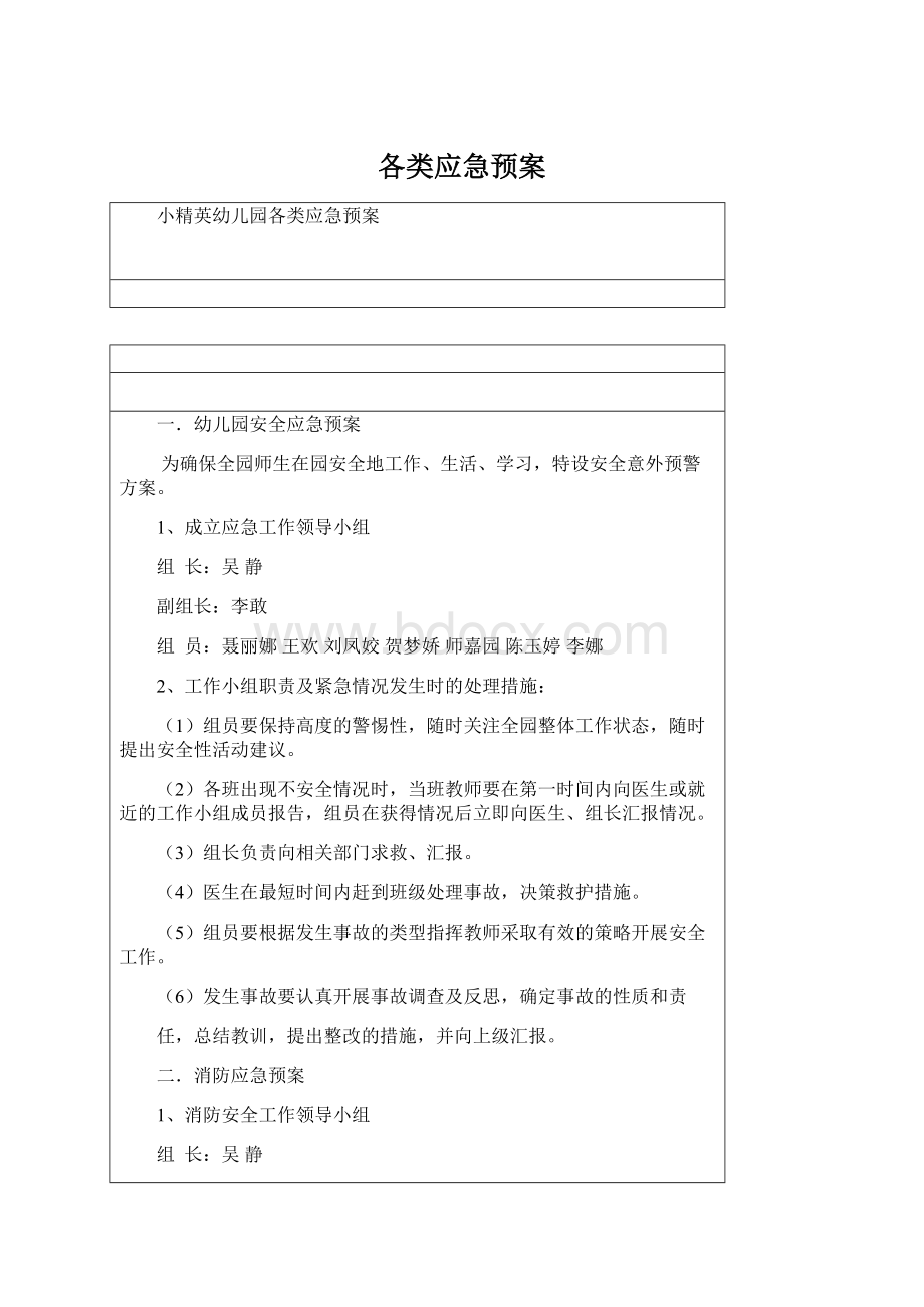 各类应急预案Word格式.docx