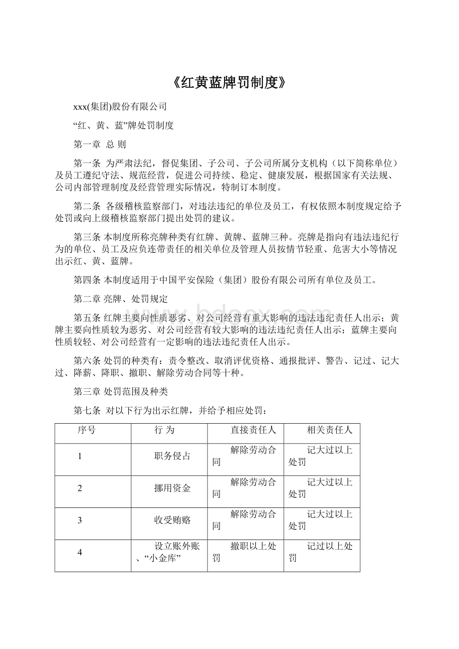 《红黄蓝牌罚制度》.docx_第1页