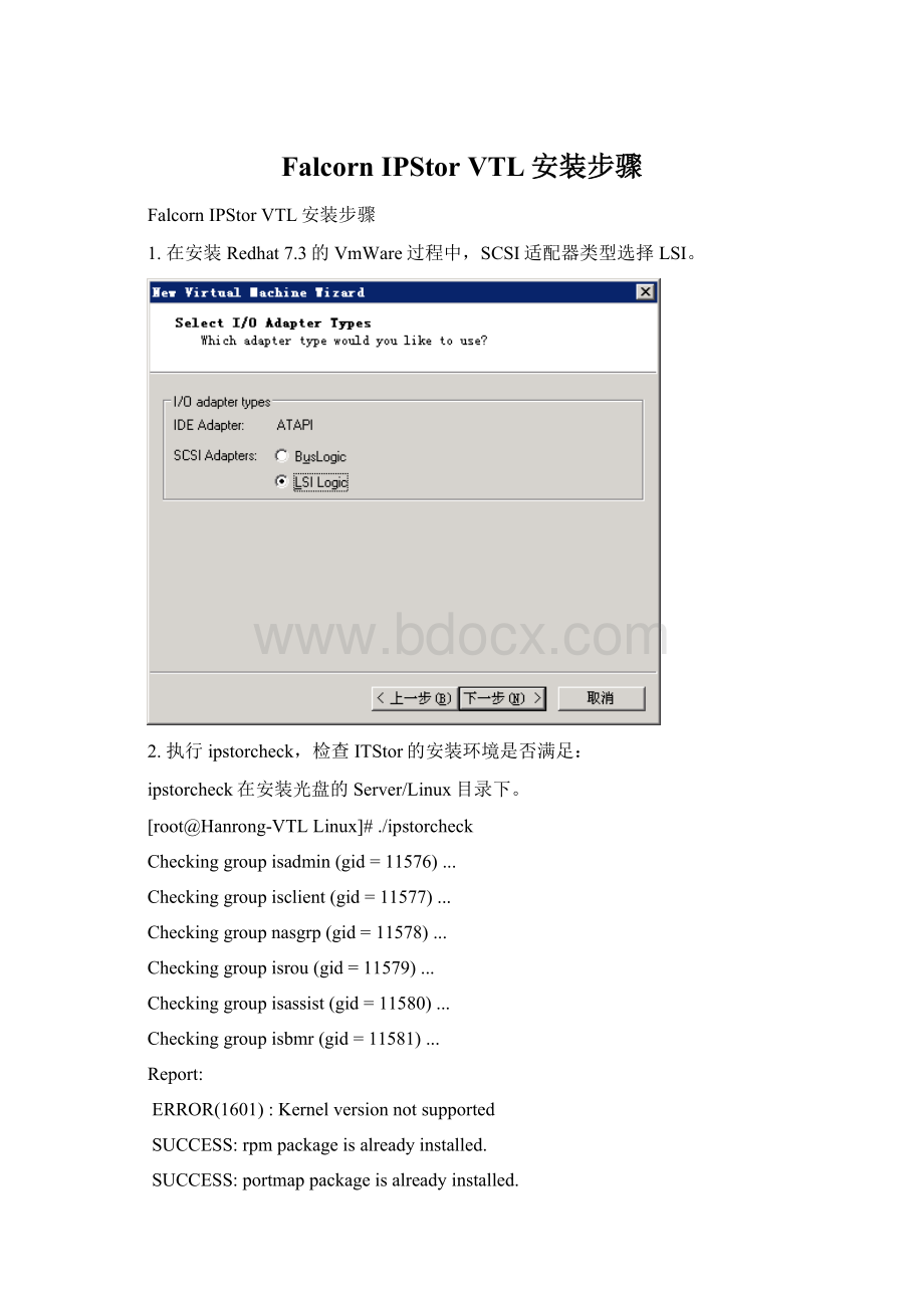 Falcorn IPStor VTL安装步骤.docx_第1页