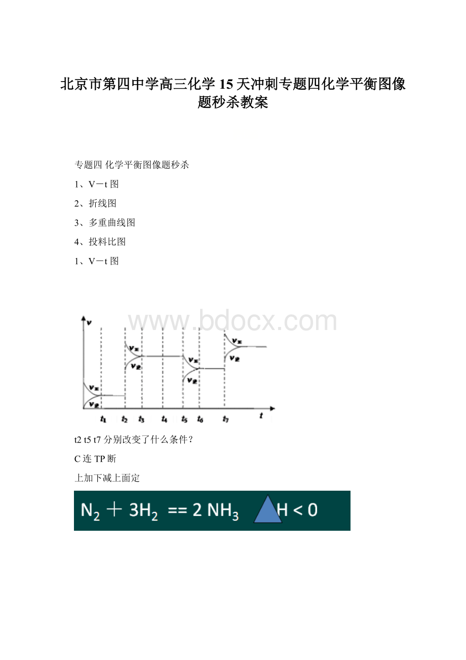 北京市第四中学高三化学15天冲刺专题四化学平衡图像题秒杀教案.docx