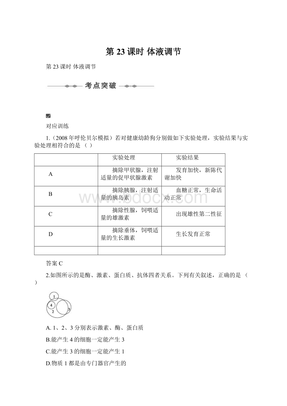 第23课时体液调节.docx