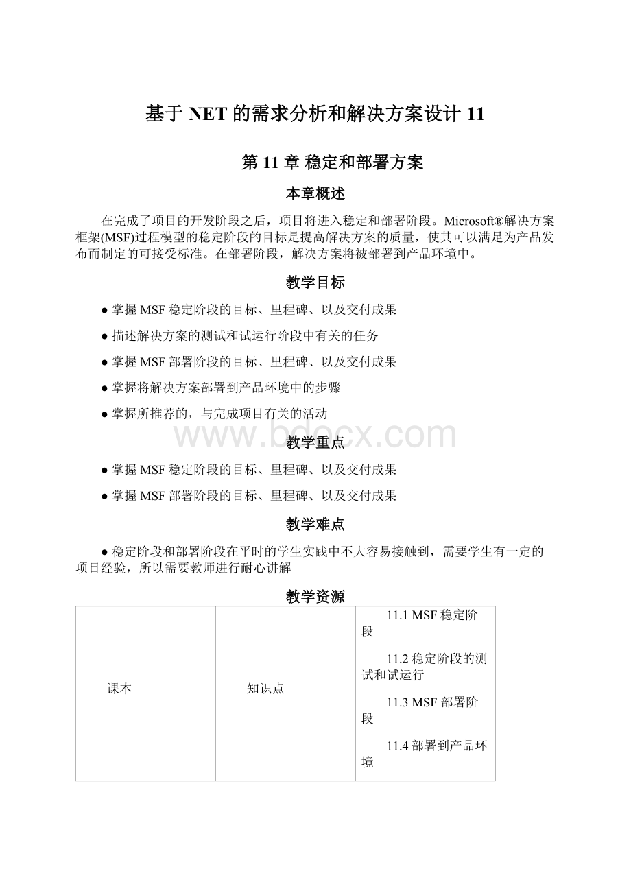 基于NET的需求分析和解决方案设计11Word下载.docx