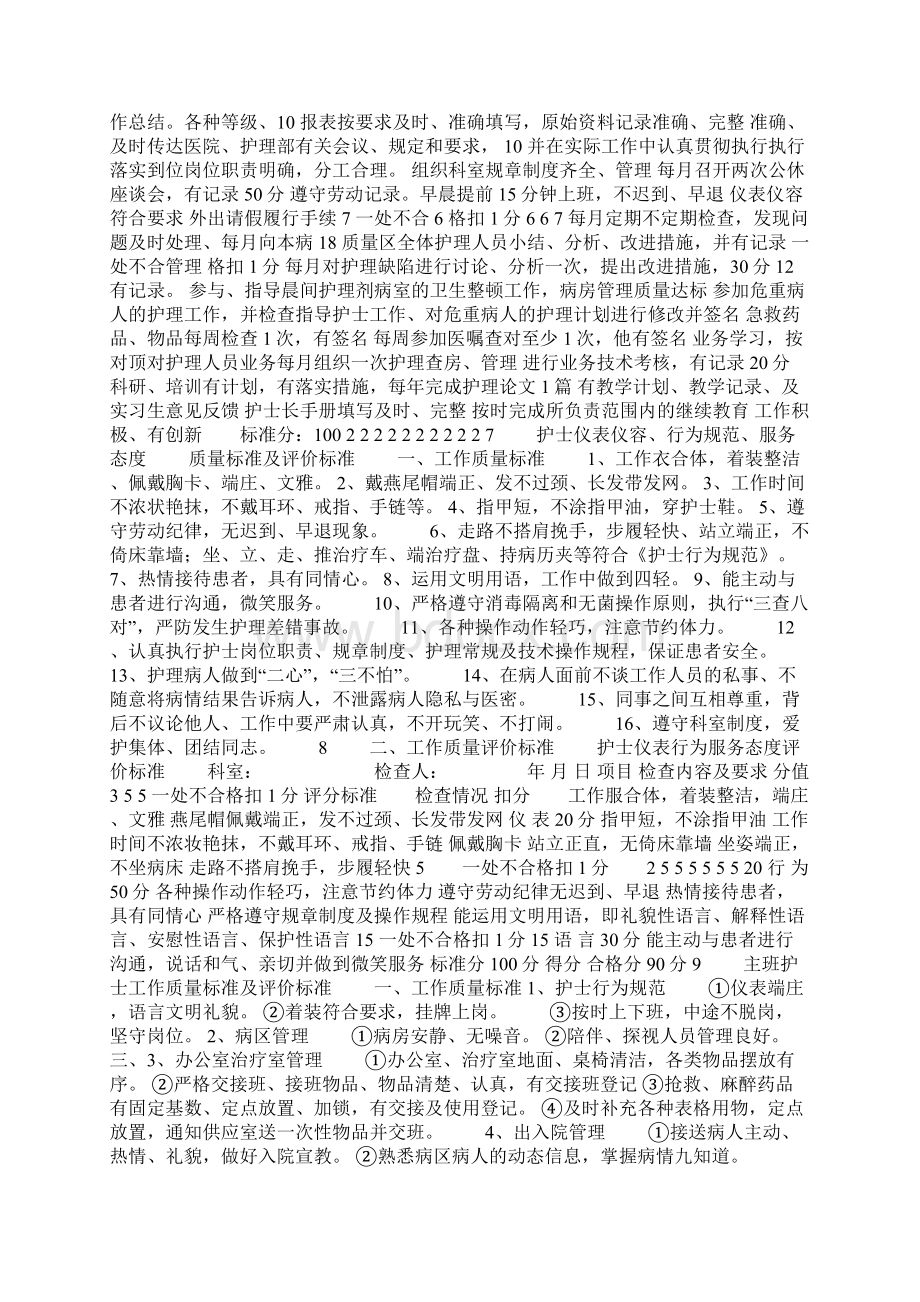 护理管理质量标准及评价标准全部好.docx_第3页