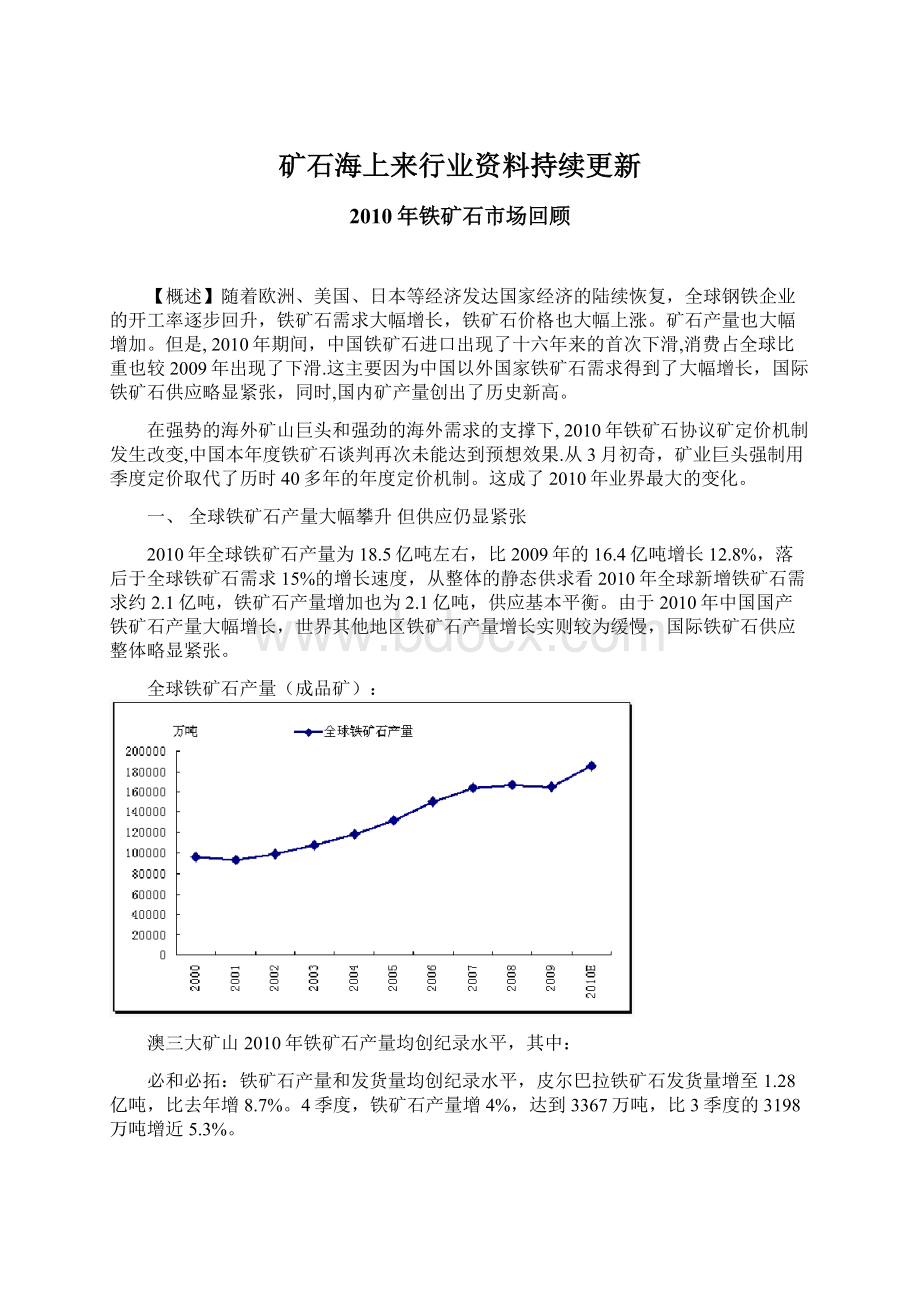 矿石海上来行业资料持续更新Word文档下载推荐.docx_第1页