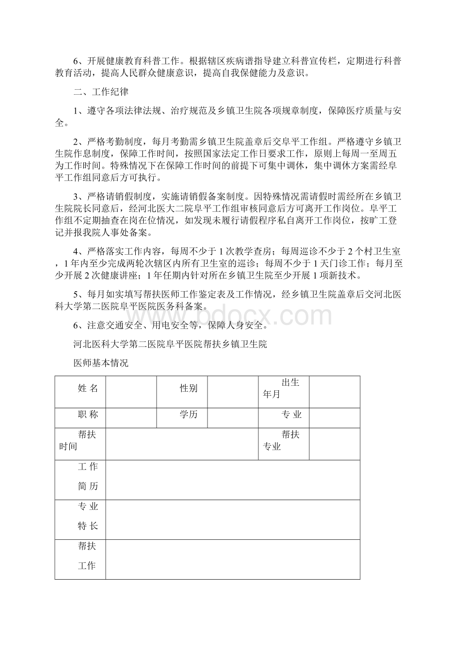 春雨工程下乡帮扶医师工作考核表精选文档文档格式.docx_第2页