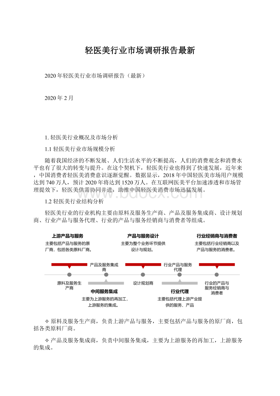 轻医美行业市场调研报告最新Word格式.docx