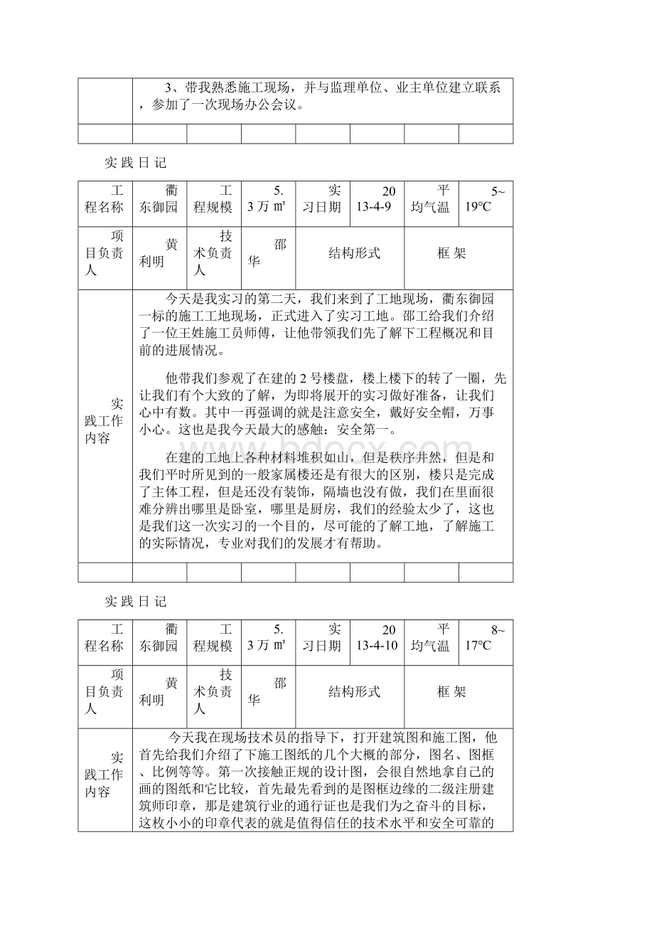 安徽电大建筑施工与管理专业毕业实践日记.docx_第2页