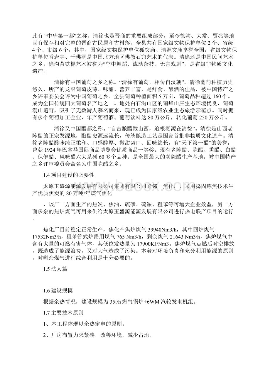 35th燃气锅炉+6WM汽轮发电机组建设项目可行性研究报告.docx_第2页