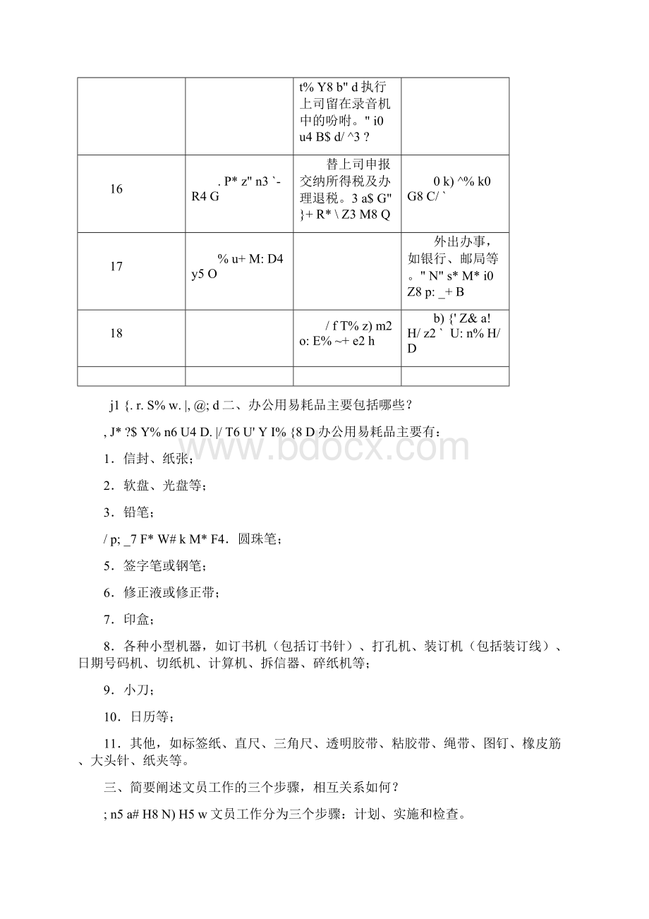 办公室管理形成性考核册及参考答案docWord文档格式.docx_第3页