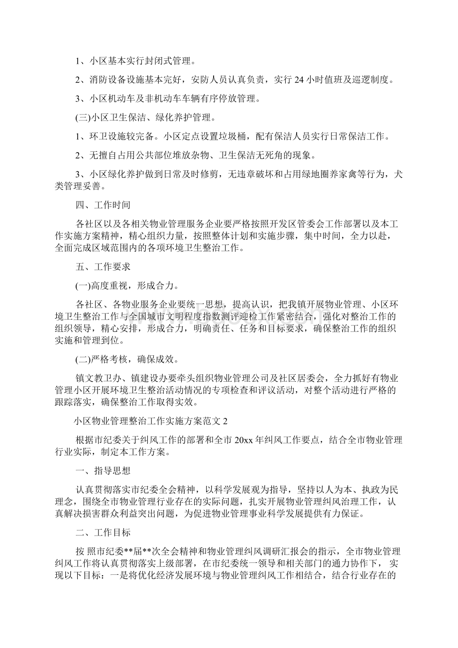 实施方案 小区物业管理整治工作实施方案.docx_第2页