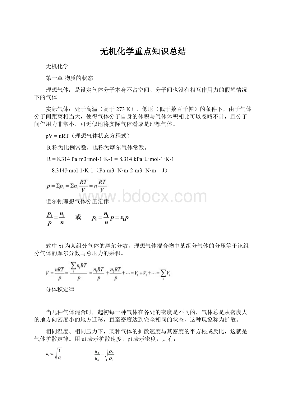 无机化学重点知识总结.docx_第1页