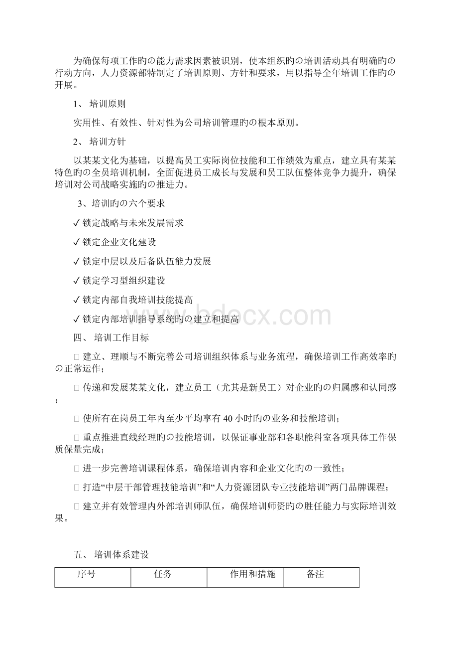 集团型企业人力资源部培训新员工工作内容及计划方案文档格式.docx_第2页